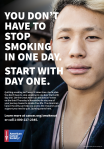 You don’t have to stop smoking in one day. Start with one day.